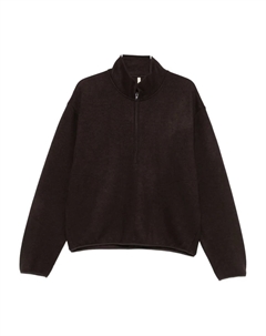 Свитшот с наполовину застегивающейся молнией, коричневый Sunflower