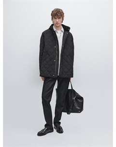 Водоотталкивающая куртка-пуховик, черный Massimo dutti