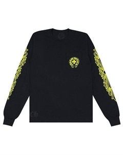 Футболка Made In Hollywood Pocket Long-Sleeve T-Shirt, Black/Yellow Chrome hearts