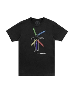 Футболка x Marina Abramovic Graphic Print T-Shirt, Black/Multicolor Chrome hearts