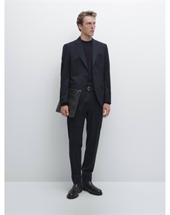 Пиджак в ломаную клетку, темно-синий Massimo dutti