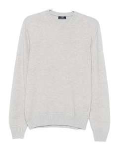 Кашемировый свитер с круглым вырезом, серый Barba