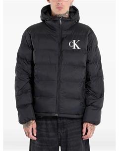 Пуховик с капюшоном, черный Calvin klein