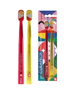 Ручная зубная щетка CS 5460 Ultra Soft Special Edition Power Smile — упаковка из 2 шт. Curaprox