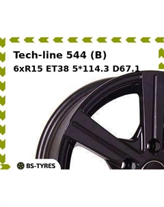 Колесный диск Tech Line Tech-line 544 (B) 6.0xR15 ET38 5*114.3 D67.1 Tech line