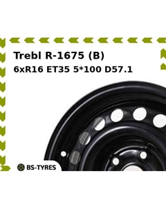 Колесный диск Trebl R-1675 (B) 6xR16 ET35 5*100 D57.1