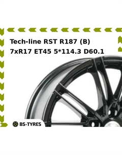 Колесный диск Tech Line Tech-line RST R187 (B) 7.0xR17 ET45 5*114.3 D60.1 Tech line