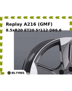 Колесный диск Replay A216 (GMF) 8.5xR20 ET20 5*112 D66.6