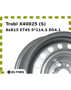 Колесный диск Trebl X40025 (S) 6xR15 ET45 5*114.3 D54.1