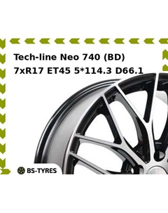 Колесный диск Tech Line Tech-line Neo 740 (BD) 7xR17 ET45 5*114.3 D66.1 Tech line
