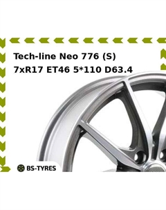 Колесный диск Tech Line Tech-line Neo 776 (S) 7.0xR17 ET46 5*110 D63.4 Tech line