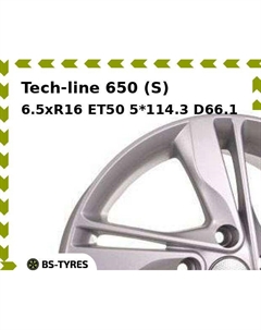 Колесный диск Tech Line Tech-line 650 (S) 6.5xR16 ET50 5*114.3 D66.1 Tech line