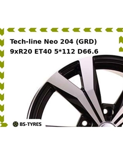 Колесный диск Tech Line Tech-line Neo 204 (GRD) 9xR20 ET40 5*112 D66.6 Tech line