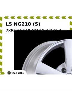 Колесный диск LS NG210 (S) 7xR17 ET40 5*114.3 D73.1 Ls