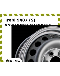 Колесный диск Trebl 9487 (S) 6.5xR16 ET62 6*130 D84.1
