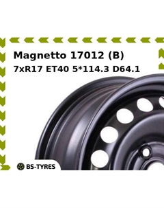 Колесный диск Magnetto 17012 (B) 7.0xR17 ET40 5*114.3 D64.1