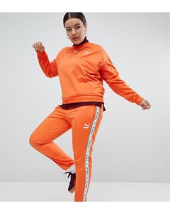 Оранжевые спортивные штаны с полосками по бокам эксклюзивно для ASOS Plus Puma