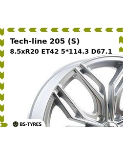 Колесный диск Tech Line Tech-line 205 (S) 8.5xR20 ET42 5*114.3 D67.1 Tech line