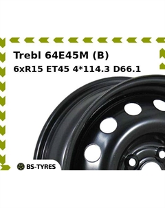 Колесный диск Trebl 64E45M (B) 6xR15 ET45 4*114.3 D66.1
