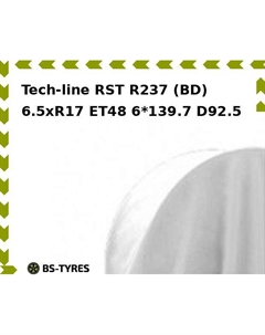 Колесный диск Tech Line Tech-line RST R237 (BD) 6.5xR17 ET48 6*139.7 D92.5 Tech line