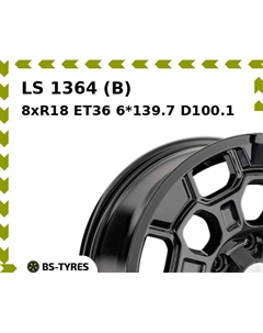 Колесный диск LS 1364 (B) 8xR18 ET36 6*139.7 D100.1 Ls
