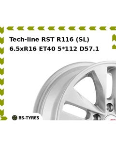 Колесный диск Tech Line Tech-line RST R116 (SL) 6.5xR16 ET40 5*112 D57.1 Tech line