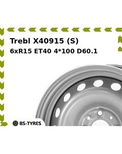 Колесный диск Trebl X40915 (S) 6xR15 ET40 4*100 D60.1