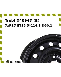 Колесный диск Trebl X40947 (B) 7xR17 ET35 5*114.3 D60.1
