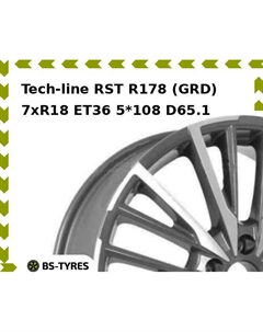Колесный диск Tech Line Tech-line RST R178 (GRD) 7xR18 ET36 5*108 D65.1 Tech line