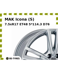 Колесный диск MAK Icona (S) 7.5xR17 ET48 5*114.3 D76 Mak