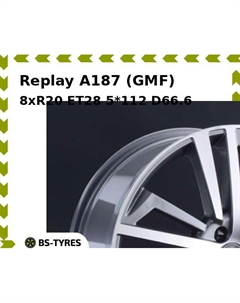 Колесный диск Replay A187 (GMF) 8xR20 ET28 5*112 D66.6