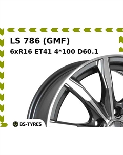 Колесный диск LS 786 (GMF) 6xR16 ET41 4*100 D60.1 Ls