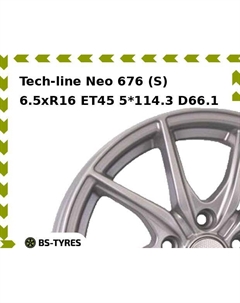 Колесный диск Tech Line Tech-line Neo 676 (S) 6.5xR16 ET45 5*114.3 D66.1 Tech line