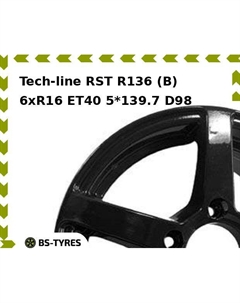 Колесный диск Tech Line Tech-line RST R136 (B) 6xR16 ET40 5*139.7 D98 Tech line