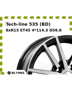 Колесный диск Tech Line Tech-line 535 (BD) 6xR15 ET45 4*114.3 D56.6 Tech line