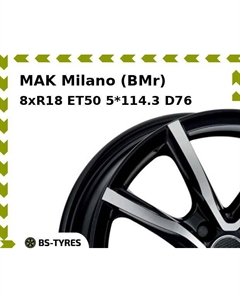 Колесный диск MAK Milano (BMr) 8xR18 ET50 5*114.3 D76 Mak