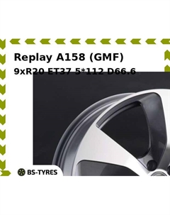 Колесный диск Replay A158 (GMF) 9xR20 ET37 5*112 D66.6
