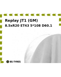 Колесный диск Replay JT1 (GM) 8.5xR20 ET43 5*108 D60.1