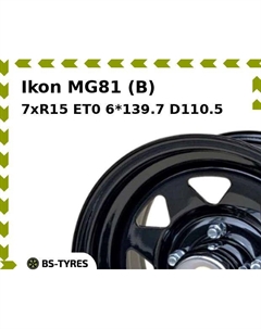 Колесный диск Ikon MG81 (B) 7xR15 ET0 6*139.7 D110.5