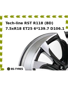 Колесный диск Tech Line Tech-line RST R118 (BD) 7.5xR18 ET25 6*139.7 D106.1 Tech line
