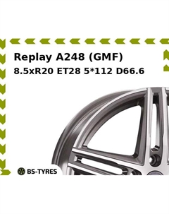 Колесный диск Replay A248 (GMF) 8.5xR20 ET28 5*112 D66.6