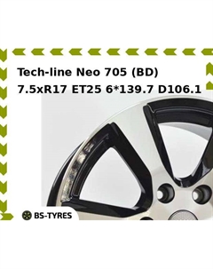 Колесный диск Tech Line Tech-line Neo 705 (BD) 7.5xR17 ET25 6*139.7 D106.1 Tech line