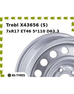 Колесный диск Trebl X43656 (S) 7xR17 ET46 5*110 D63.3