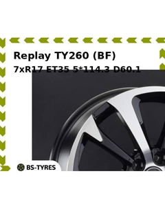 Колесный диск Replay TY260 (BF) 7xR17 ET35 5*114.3 D60.1