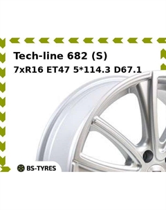 Колесный диск Tech Line Tech-line 682 (S) 7xR16 ET47 5*114.3 D67.1 Tech line