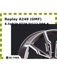 Колесный диск Replay A249 (GMF) 8.5xR20 ET28 5*112 D66.6