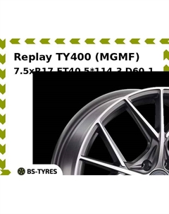 Колесный диск Replay TY400 (MGMF) 7.5xR17 ET40 5*114.3 D60.1