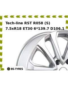 Колесный диск Tech Line Tech-line RST R058 (S) 7.5xR18 ET30 6*139.7 D106.1 Tech line