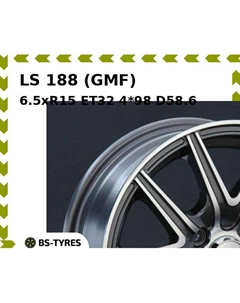 Колесный диск LS 188 (GMF) 6.5xR15 ET32 4*98 D58.6 Ls