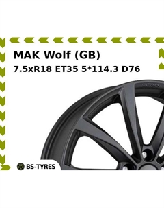 Колесный диск MAK Wolf (GB) 7.5xR18 ET35 5*114.3 D76 Mak